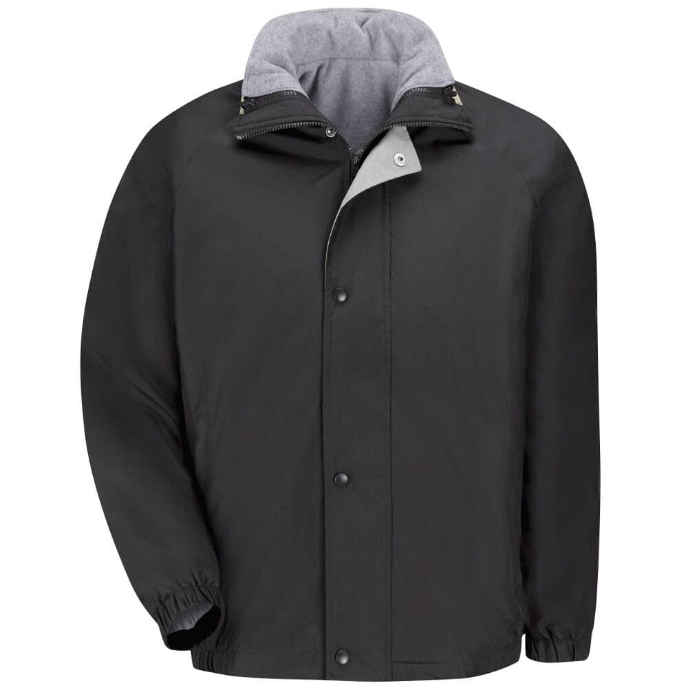 NEW Red Kap Men's Water Resistant Finish Jacket Vest Combo Zip IN/OUT JN30BK