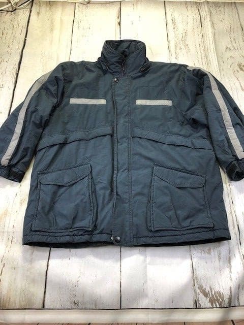 Red Kap Heavyweight Parka Enhanced Visibility Reflective Lined Navy Work Jacket
