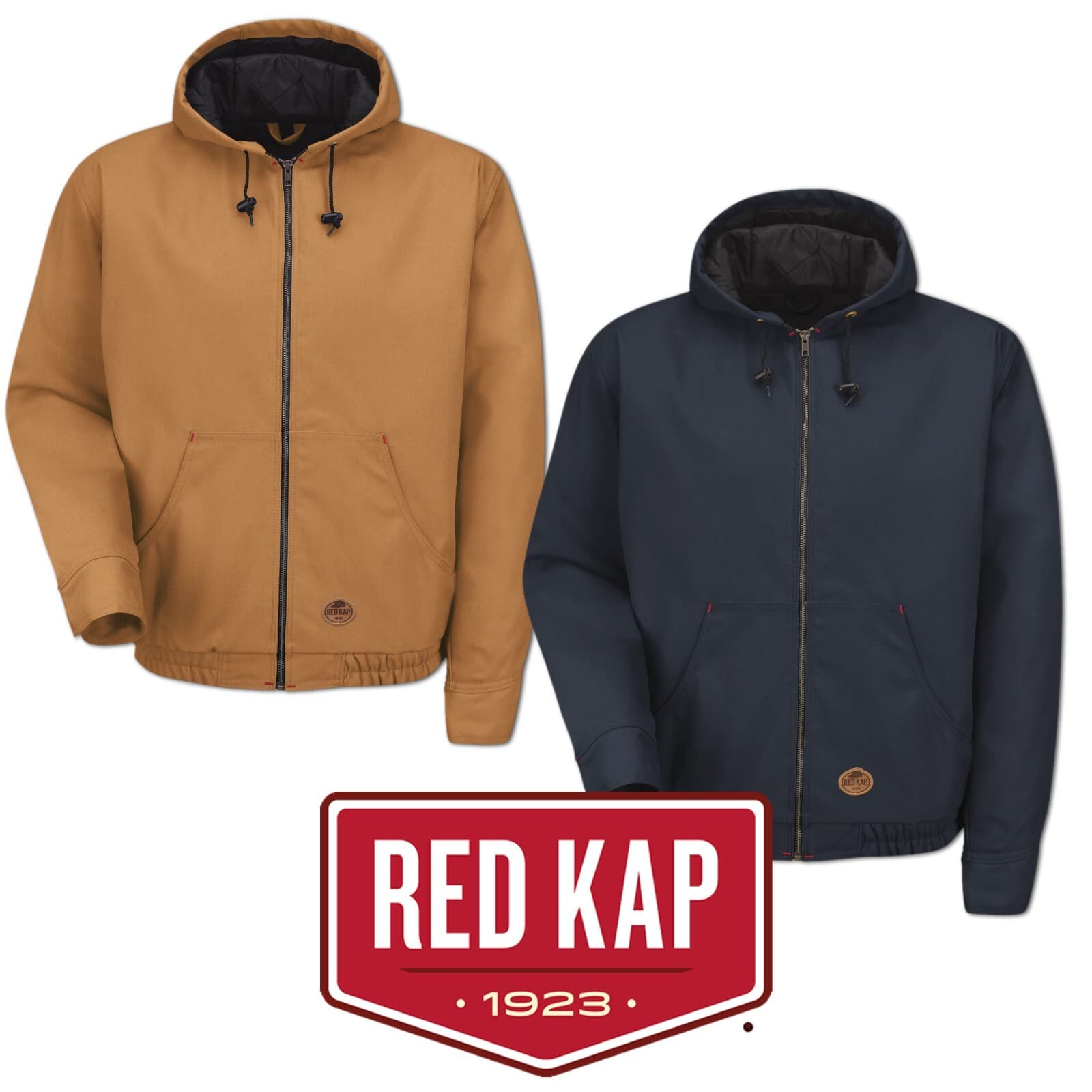Red Kap Jacket Insulated Blended Duck Zip-Front Hooded Work Uniform JD20