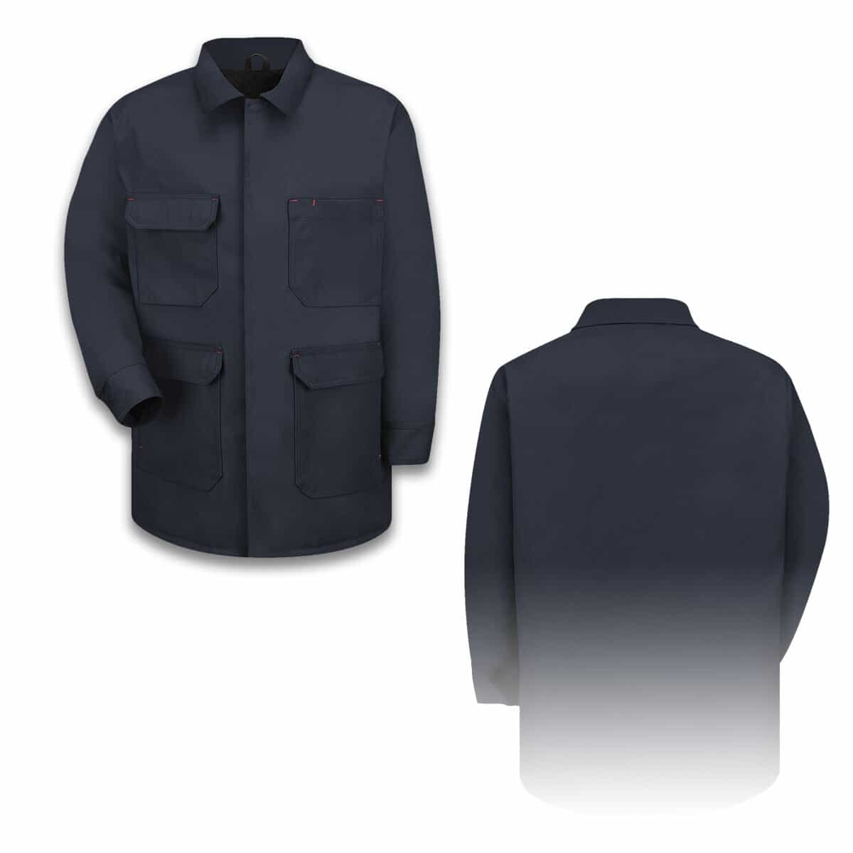 Red Kap Men's Jacket Blended Duck Chore Coat 4 Pocket Navy Duck JD24ND