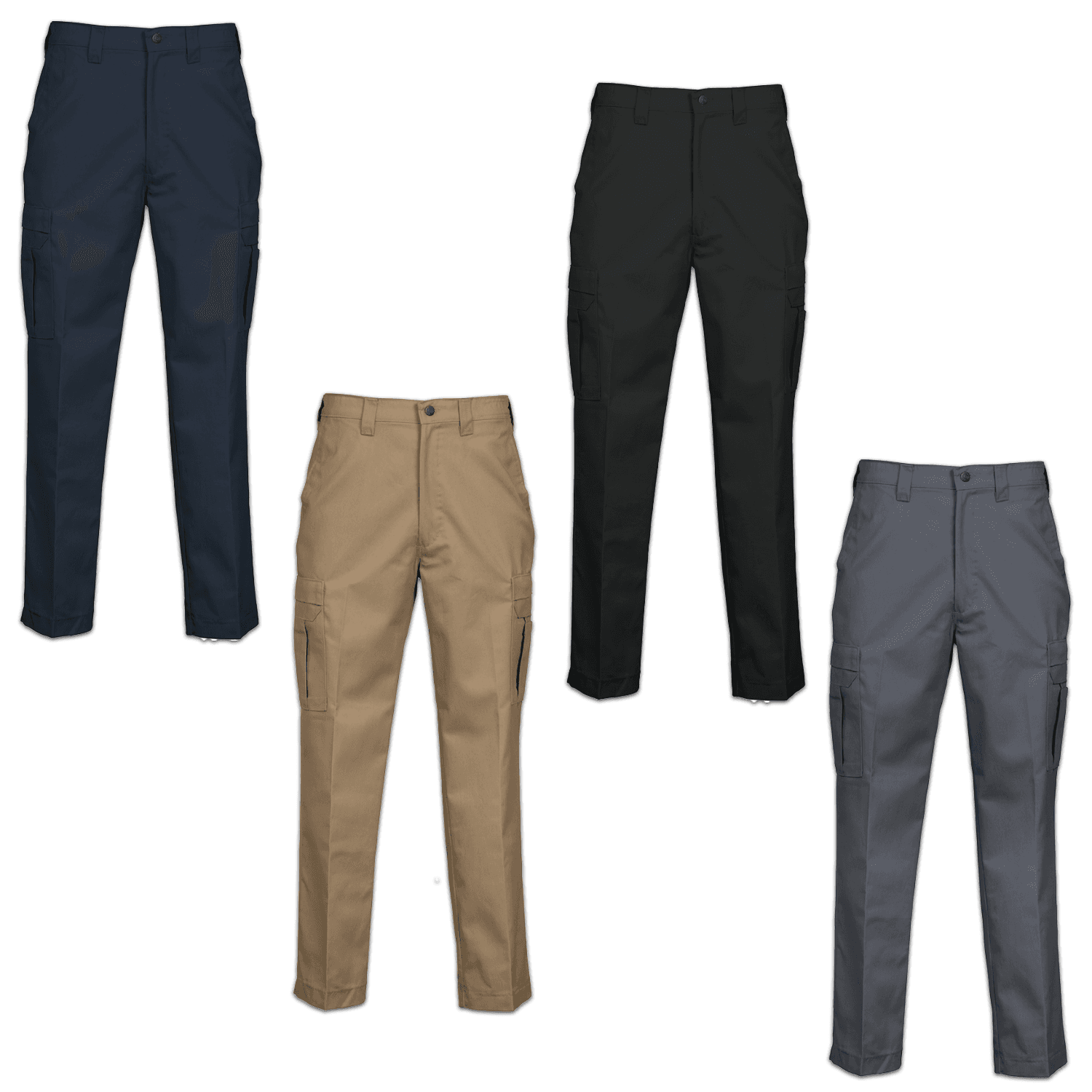 Mens Cargo Pocket Work Pants Flex Industrial Uniform Technician Mechanic REED